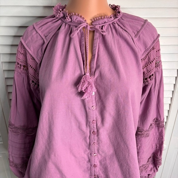 SUNCOO PARIS Mauve Luna Blouse Size Medium - Picture 3 of 8